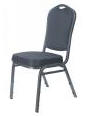 cathedral banquet chair- silver vein frame- grey fabric by lask quick ship