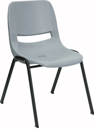 Gray Ergonomic Shell Stack Chair