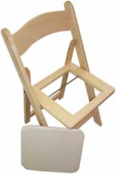 Natural Wooden Folding Chair And Pad