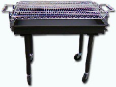 Compact sells and rents commercial charcoal grills in 3 feet and 5 feet - made of carbon steel